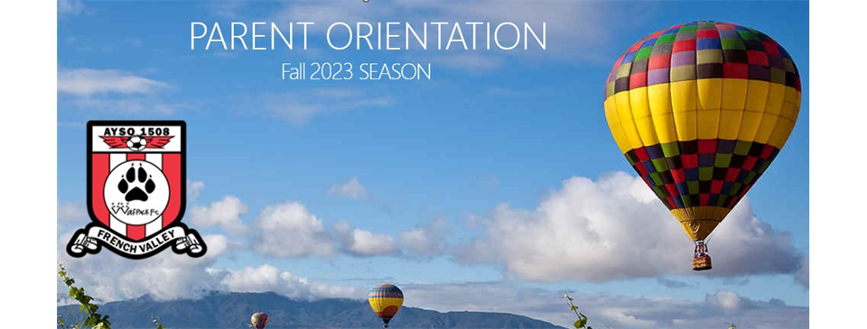 Fall 2023 Parent Orientation